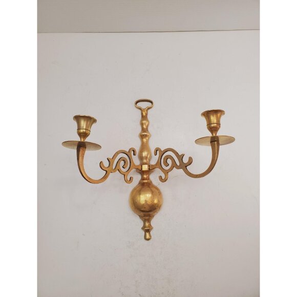 vintage Brass Wall Sconce Candle holder brass wall sconces candle sconces - Picture 3 of 10
